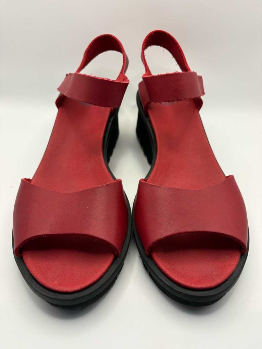 Loints of Holland red Savannah wedge sandals size 40/9 9.5 Leather